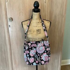 Vera Bradley Alpine Floral crossbody sling messenger zip bag purse retired 2015